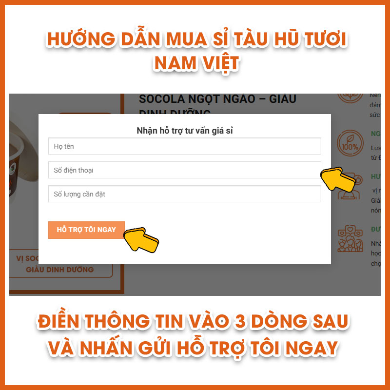 Điền thông tin vào biểu mẫu trên và nhấn gửi
